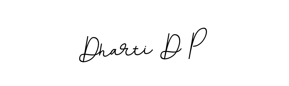 The best way (BallpointsItalic-DORy9) to make a short signature is to pick only two or three words in your name. The name Dharti D P include a total of six letters. For converting this name. Dharti D P signature style 11 images and pictures png
