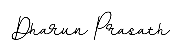 Looking for an artistic signature for Dharun Prasath? The BallpointsItalic-DORy9 calligraphy style gives a sophisticated flow suitable for business cards and emails. Dharun Prasath signature style 11 images and pictures png