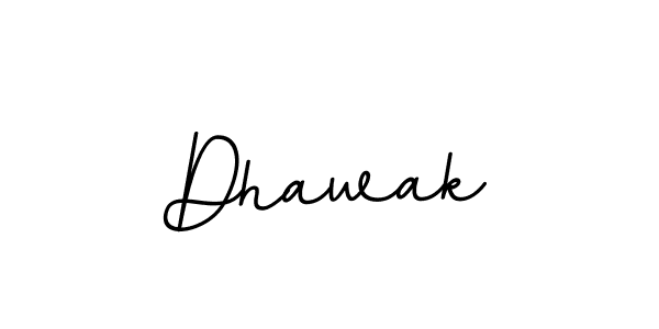 Use a signature maker to create a handwritten signature online. With this signature software, you can design (BallpointsItalic-DORy9) your own signature for name Dhawak. Dhawak signature style 11 images and pictures png