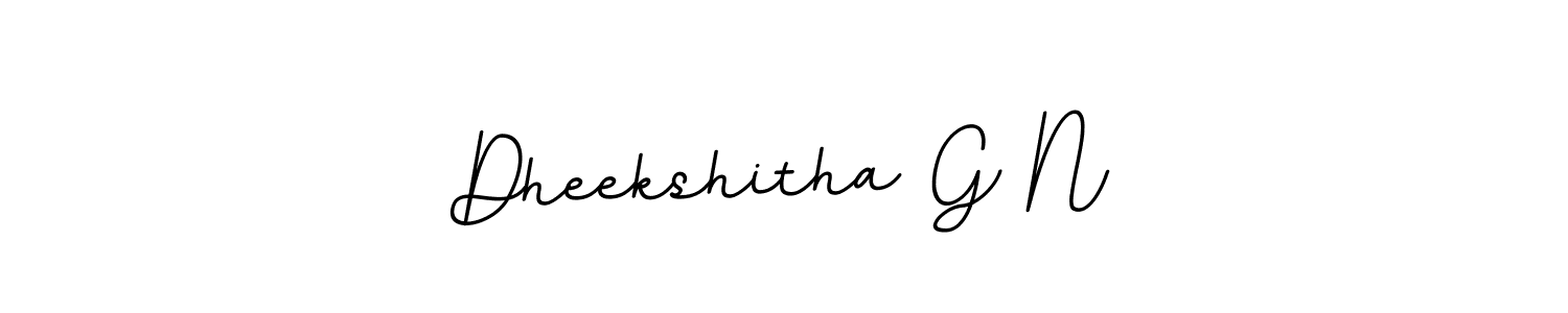 How to make Dheekshitha G N name signature. Use BallpointsItalic-DORy9 style for creating short signs online. This is the latest handwritten sign. Dheekshitha G N signature style 11 images and pictures png