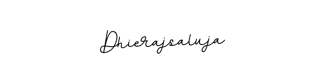 Use a signature maker to create a handwritten signature online. With this signature software, you can design (BallpointsItalic-DORy9) your own signature for name Dhierajsaluja. Dhierajsaluja signature style 11 images and pictures png