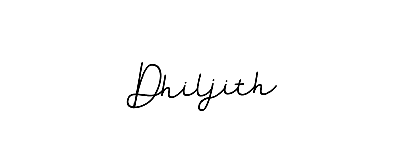How to make Dhiljith name signature. Use BallpointsItalic-DORy9 style for creating short signs online. This is the latest handwritten sign. Dhiljith signature style 11 images and pictures png