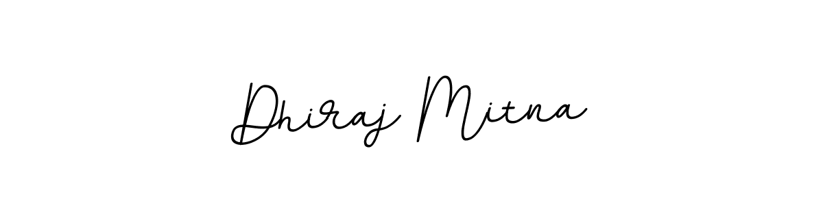 How to make Dhiraj Mitna name signature. Use BallpointsItalic-DORy9 style for creating short signs online. This is the latest handwritten sign. Dhiraj Mitna signature style 11 images and pictures png