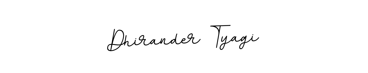 Create a beautiful signature design for name Dhirander Tyagi. With this signature (BallpointsItalic-DORy9) fonts, you can make a handwritten signature for free. Dhirander Tyagi signature style 11 images and pictures png