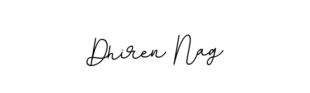 Make a beautiful signature design for name Dhiren Nag. With this signature (BallpointsItalic-DORy9) style, you can create a handwritten signature for free. Dhiren Nag signature style 11 images and pictures png
