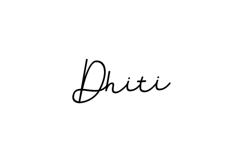 You should practise on your own different ways (BallpointsItalic-DORy9) to write your name (Dhiti) in signature. don't let someone else do it for you. Dhiti signature style 11 images and pictures png