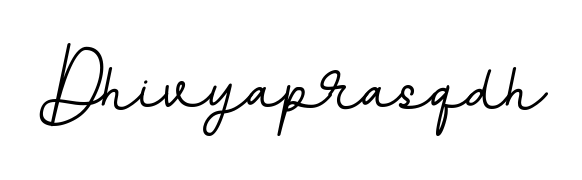 The BallpointsItalic-DORy9 font transforms the name Dhivyaprasqdh into an executive sign with sharp precision and distinguished character. Dhivyaprasqdh signature style 11 images and pictures png
