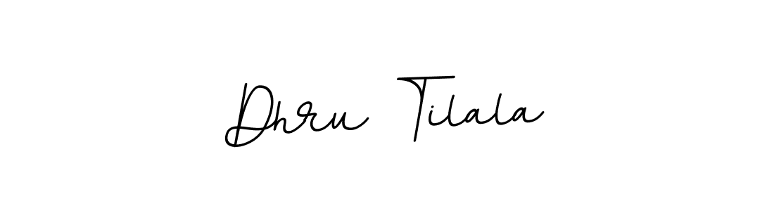 Make a beautiful signature design for name Dhru Tilala. With this signature (BallpointsItalic-DORy9) style, you can create a handwritten signature for free. Dhru Tilala signature style 11 images and pictures png