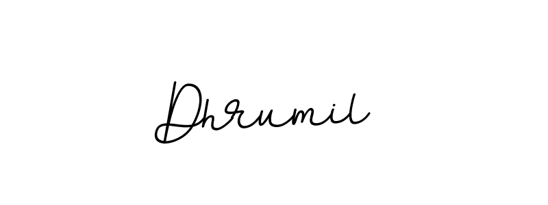 The best way (BallpointsItalic-DORy9) to make a short signature is to pick only two or three words in your name. The name Dhrumil  include a total of six letters. For converting this name. Dhrumil  signature style 11 images and pictures png