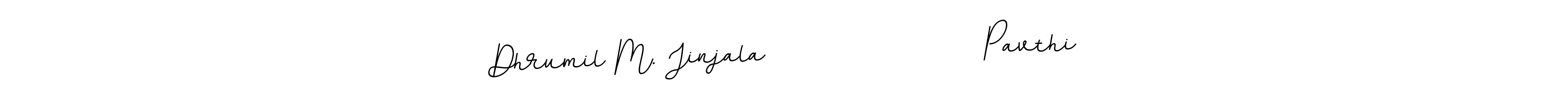 Use a signature maker to create a handwritten signature online. With this signature software, you can design (BallpointsItalic-DORy9) your own signature for name Dhrumil M. Jinjala                  Pavthi. Dhrumil M. Jinjala                  Pavthi signature style 11 images and pictures png