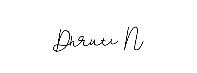Make a beautiful signature design for name Dhruti N. With this signature (BallpointsItalic-DORy9) style, you can create a handwritten signature for free. Dhruti N signature style 11 images and pictures png