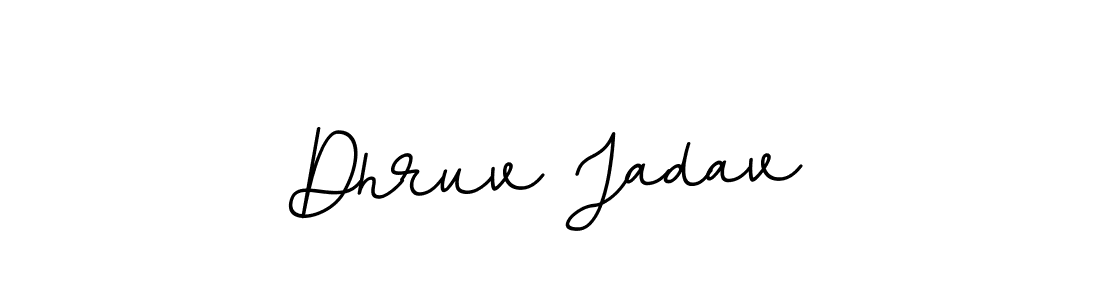 The best way (BallpointsItalic-DORy9) to make a short signature is to pick only two or three words in your name. The name Dhruv Jadav include a total of six letters. For converting this name. Dhruv Jadav signature style 11 images and pictures png