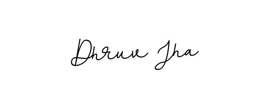 Use a signature maker to create a handwritten signature online. With this signature software, you can design (BallpointsItalic-DORy9) your own signature for name Dhruv Jha. Dhruv Jha signature style 11 images and pictures png