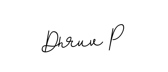 How to make Dhruv P name signature. Use BallpointsItalic-DORy9 style for creating short signs online. This is the latest handwritten sign. Dhruv P signature style 11 images and pictures png