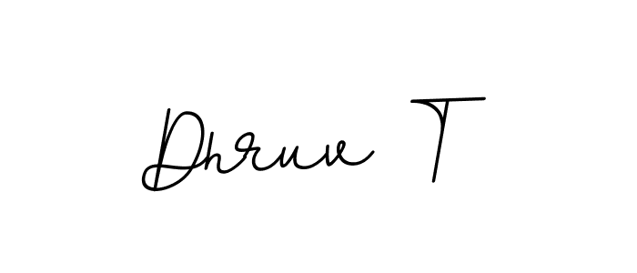 The best way (BallpointsItalic-DORy9) to make a short signature is to pick only two or three words in your name. The name Dhruv T include a total of six letters. For converting this name. Dhruv T signature style 11 images and pictures png