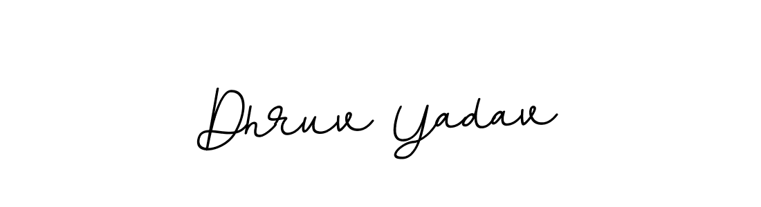 Use a signature maker to create a handwritten signature online. With this signature software, you can design (BallpointsItalic-DORy9) your own signature for name Dhruv Yadav. Dhruv Yadav signature style 11 images and pictures png