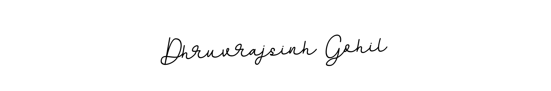 How to make Dhruvrajsinh Gohil name signature. Use BallpointsItalic-DORy9 style for creating short signs online. This is the latest handwritten sign. Dhruvrajsinh Gohil signature style 11 images and pictures png