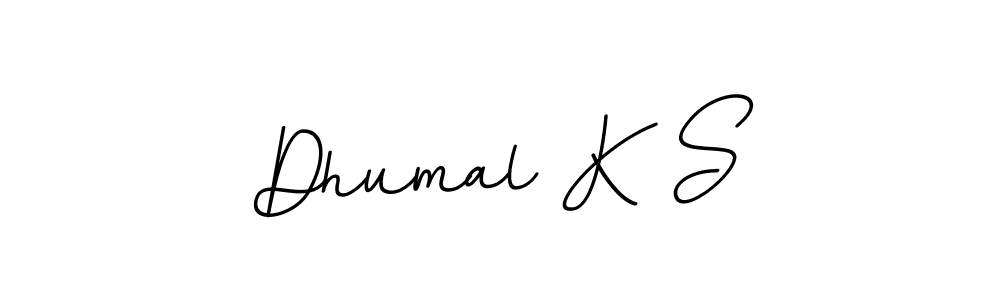 Create a beautiful signature design for name Dhumal K S. With this signature (BallpointsItalic-DORy9) fonts, you can make a handwritten signature for free. Dhumal K S signature style 11 images and pictures png