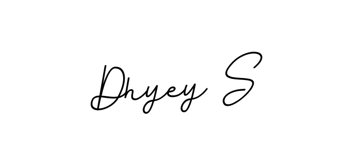 This is the best signature style for the Dhyey S name. Also you like these signature font (BallpointsItalic-DORy9). Mix name signature. Dhyey S signature style 11 images and pictures png