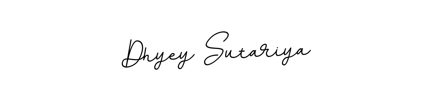 Dhyey Sutariya stylish signature style. Best Handwritten Sign (BallpointsItalic-DORy9) for my name. Handwritten Signature Collection Ideas for my name Dhyey Sutariya. Dhyey Sutariya signature style 11 images and pictures png