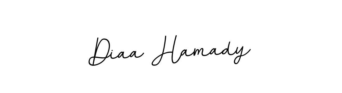 The best way (BallpointsItalic-DORy9) to make a short signature is to pick only two or three words in your name. The name Diaa Hamady include a total of six letters. For converting this name. Diaa Hamady signature style 11 images and pictures png