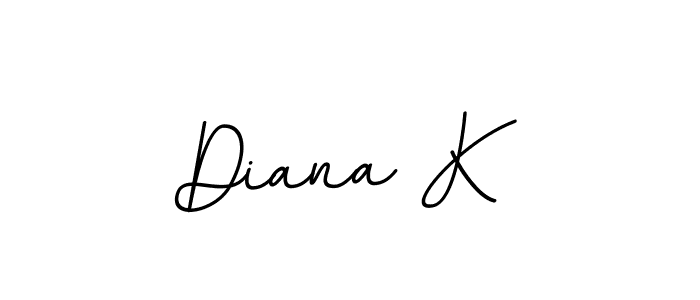 How to make Diana K name signature. Use BallpointsItalic-DORy9 style for creating short signs online. This is the latest handwritten sign. Diana K signature style 11 images and pictures png