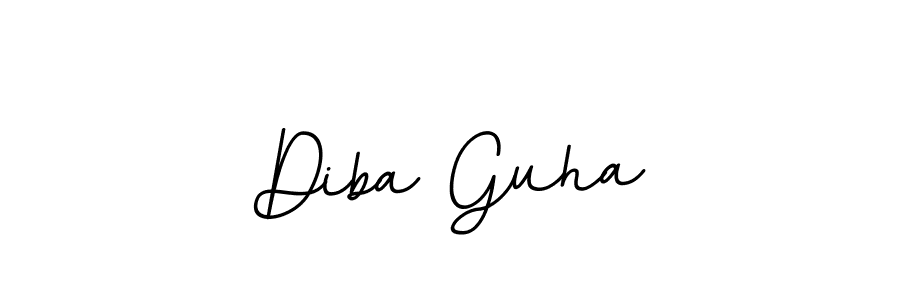 How to make Diba Guha name signature. Use BallpointsItalic-DORy9 style for creating short signs online. This is the latest handwritten sign. Diba Guha signature style 11 images and pictures png