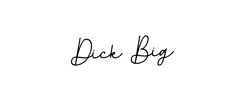 Create a beautiful signature design for name Dick Big. With this signature (BallpointsItalic-DORy9) fonts, you can make a handwritten signature for free. Dick Big signature style 11 images and pictures png