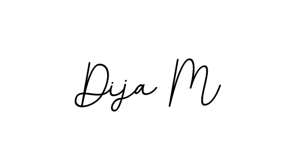 Use a signature maker to create a handwritten signature online. With this signature software, you can design (BallpointsItalic-DORy9) your own signature for name Dija M. Dija M signature style 11 images and pictures png