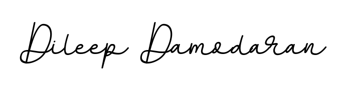 You can use this online signature creator to create a handwritten signature for the name Dileep Damodaran. This is the best online autograph maker. Dileep Damodaran signature style 11 images and pictures png