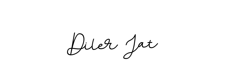 Use a signature maker to create a handwritten signature online. With this signature software, you can design (BallpointsItalic-DORy9) your own signature for name Diler Jat. Diler Jat signature style 11 images and pictures png
