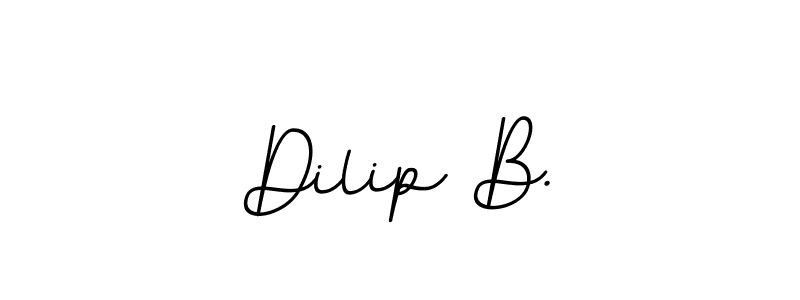 Use a signature maker to create a handwritten signature online. With this signature software, you can design (BallpointsItalic-DORy9) your own signature for name Dilip B.. Dilip B. signature style 11 images and pictures png