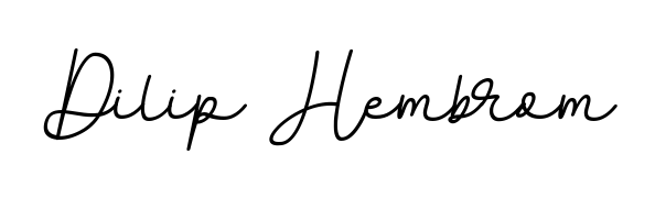 The BallpointsItalic-DORy9 font transforms the name Dilip Hembrom into an executive sign with sharp precision and distinguished character. Dilip Hembrom signature style 11 images and pictures png