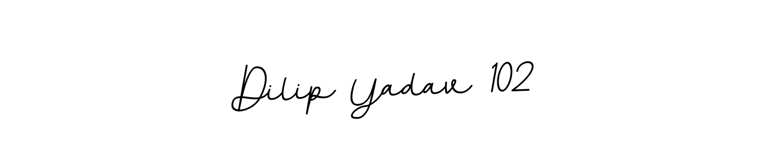 How to make Dilip Yadav 102 name signature. Use BallpointsItalic-DORy9 style for creating short signs online. This is the latest handwritten sign. Dilip Yadav 102 signature style 11 images and pictures png