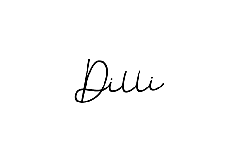 How to make Dilli name signature. Use BallpointsItalic-DORy9 style for creating short signs online. This is the latest handwritten sign. Dilli signature style 11 images and pictures png