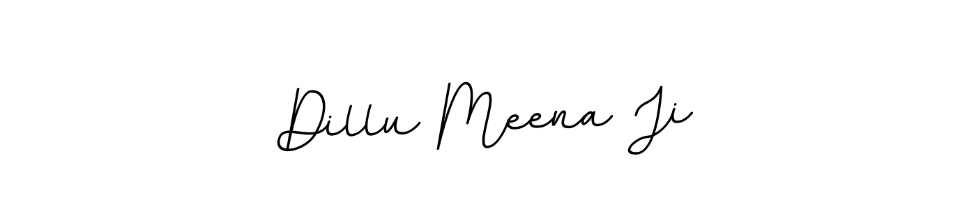 How to make Dillu Meena Ji name signature. Use BallpointsItalic-DORy9 style for creating short signs online. This is the latest handwritten sign. Dillu Meena Ji signature style 11 images and pictures png