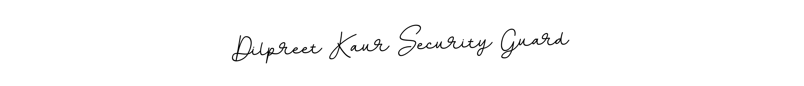 Design your own signature with our free online signature maker. With this signature software, you can create a handwritten (BallpointsItalic-DORy9) signature for name Dilpreet Kaur Security Guard. Dilpreet Kaur Security Guard signature style 11 images and pictures png