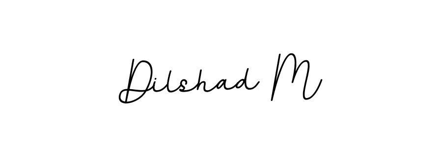 Make a beautiful signature design for name Dilshad M. With this signature (BallpointsItalic-DORy9) style, you can create a handwritten signature for free. Dilshad M signature style 11 images and pictures png