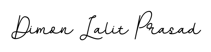 A classic penmanship look for Dimon Lalit Prasad. The BallpointsItalic-DORy9 font brings timeless elegance and confidence to every signed document. Dimon Lalit Prasad signature style 11 images and pictures png