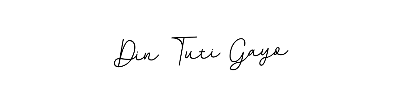 How to make Din Tuti Gayo name signature. Use BallpointsItalic-DORy9 style for creating short signs online. This is the latest handwritten sign. Din Tuti Gayo signature style 11 images and pictures png