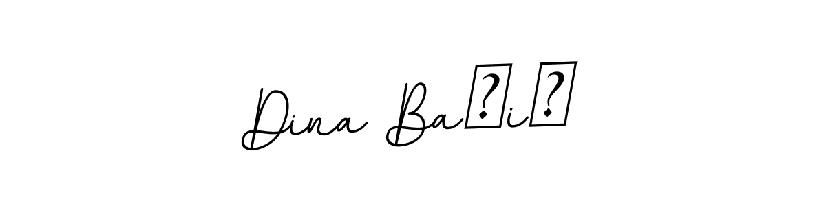 Design your own signature with our free online signature maker. With this signature software, you can create a handwritten (BallpointsItalic-DORy9) signature for name Dina Bašić. Dina Bašić signature style 11 images and pictures png