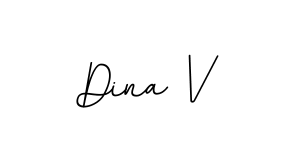 Create a beautiful signature design for name Dina V. With this signature (BallpointsItalic-DORy9) fonts, you can make a handwritten signature for free. Dina V signature style 11 images and pictures png