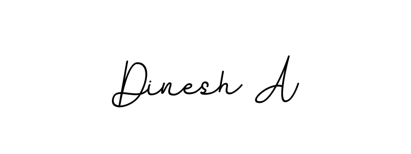 Make a beautiful signature design for name Dinesh A. With this signature (BallpointsItalic-DORy9) style, you can create a handwritten signature for free. Dinesh A signature style 11 images and pictures png