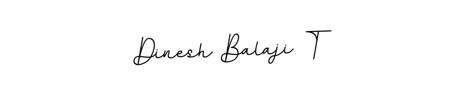 This is the best signature style for the Dinesh Balaji T name. Also you like these signature font (BallpointsItalic-DORy9). Mix name signature. Dinesh Balaji T signature style 11 images and pictures png