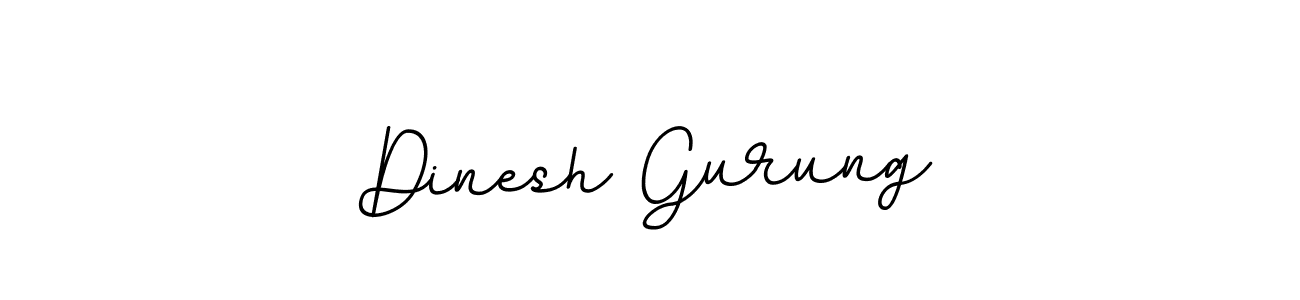 How to make Dinesh Gurung name signature. Use BallpointsItalic-DORy9 style for creating short signs online. This is the latest handwritten sign. Dinesh Gurung signature style 11 images and pictures png