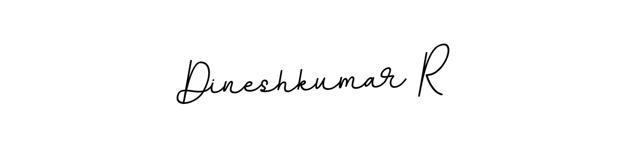 How to make Dineshkumar R name signature. Use BallpointsItalic-DORy9 style for creating short signs online. This is the latest handwritten sign. Dineshkumar R signature style 11 images and pictures png