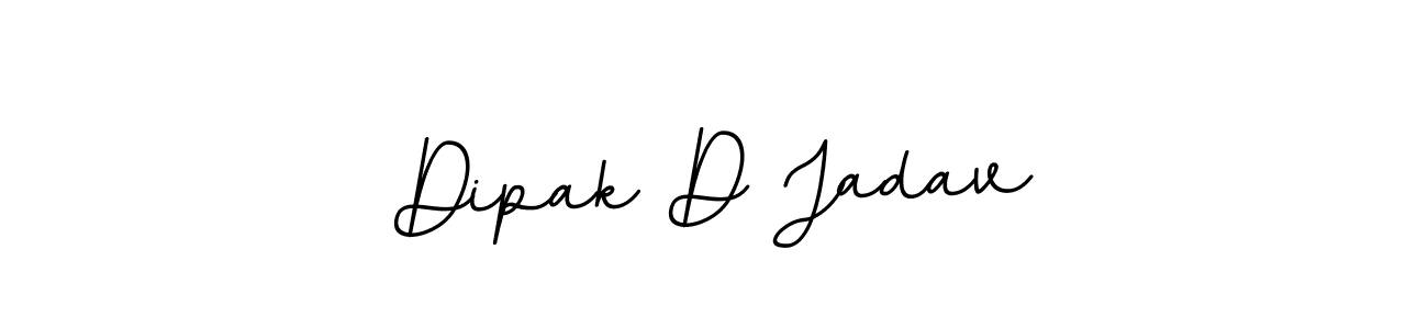 How to make Dipak D Jadav name signature. Use BallpointsItalic-DORy9 style for creating short signs online. This is the latest handwritten sign. Dipak D Jadav signature style 11 images and pictures png