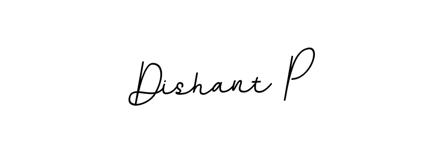 Make a beautiful signature design for name Dishant P. With this signature (BallpointsItalic-DORy9) style, you can create a handwritten signature for free. Dishant P signature style 11 images and pictures png