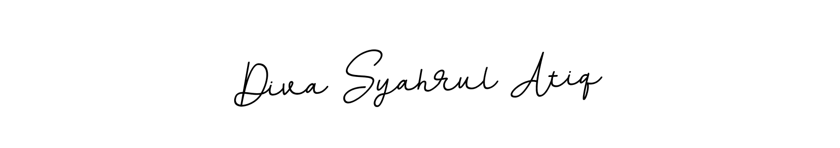 Design your own signature with our free online signature maker. With this signature software, you can create a handwritten (BallpointsItalic-DORy9) signature for name Diva Syahrul Atiq. Diva Syahrul Atiq signature style 11 images and pictures png