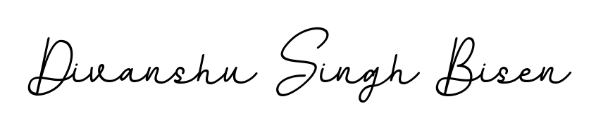 Practice writing Divanshu Singh Bisen with the flow of BallpointsItalic-DORy9 lettering. A fantastic source of inspiration for developing your personal signature style. Divanshu Singh Bisen signature style 11 images and pictures png